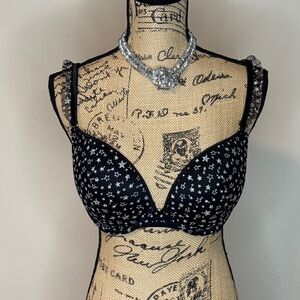 Victorias Secret Dream Angels Black metallic Star Bra